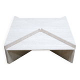 Vintage travertine coffee table published by Roche Bobois