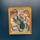 Original Swedish Oil on Canvas – "Family" by Gösta Falck – Signed – Vintage and Framed