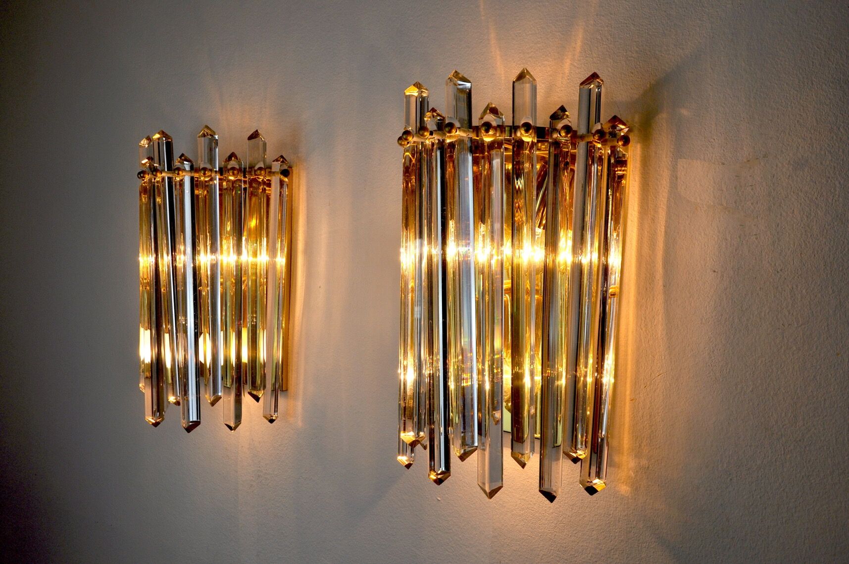 Paire d’appliques Venini pour Carmer, Italie, 1970