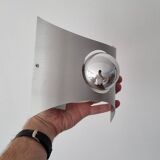 Pair of space age stainless steel wall lights