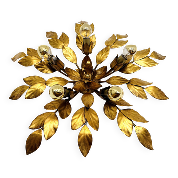 Floral Hollywood Regency Wall or Ceiling Lamp