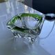 Cendrier en cristal vert
