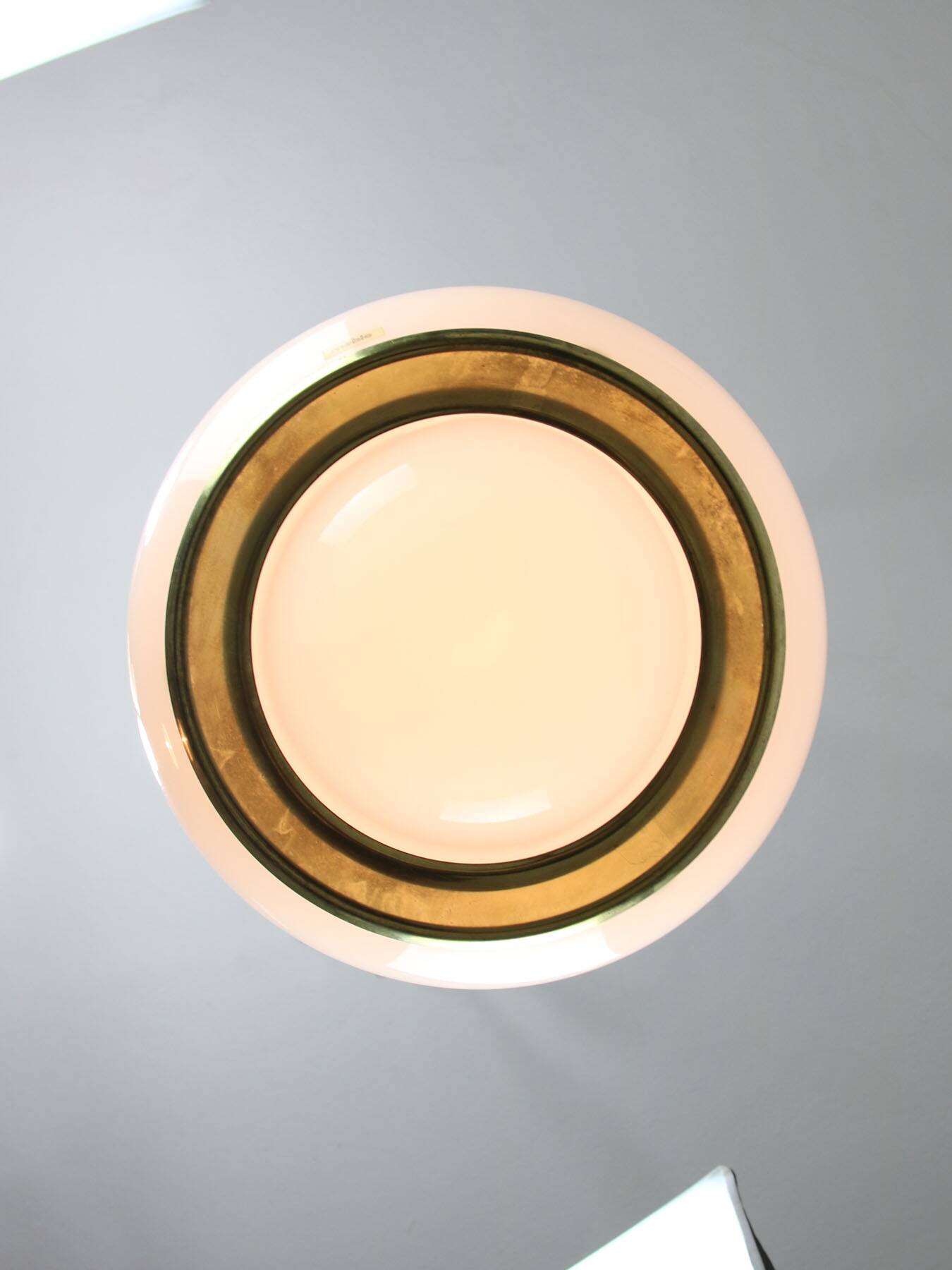 Rare White & Golden Bud Lamp by Luigi Massoni for Guzzini, 1960s