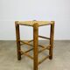 Vintage wooden and rope stool, 1960s