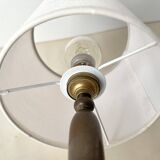 Bronze lamp "acorns" 50s, vintage naturalist light fixture