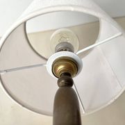 Lampe en bronze "glands" années 50, luminaire naturaliste vintage
