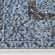 3x7 Blue Vintage Runner Rug, Handmade Wool Rug, Turkish Runner, 78x218Cm