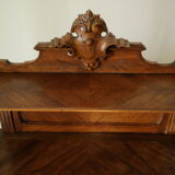 Louis XVI style music cabinet display case in 20th century walnut