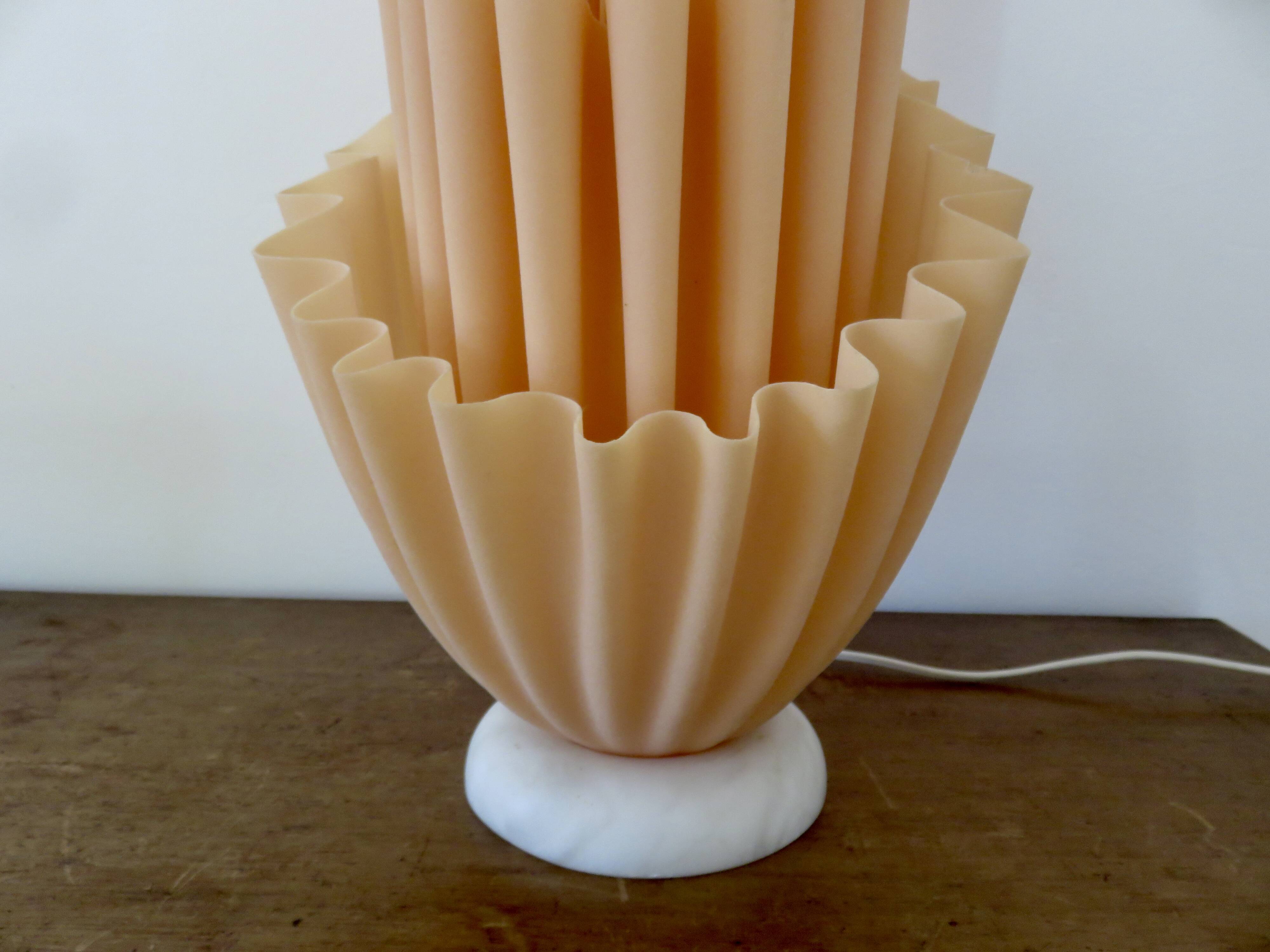 Draped lamp "corolle" by Georgia Jacob, model XXL 65cm, mid century, 70