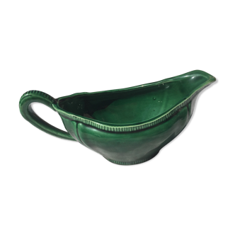 Saucière in green faience