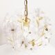 Medium Hollywood Regency style ceiling light, white flowers, Italy, 1960s.