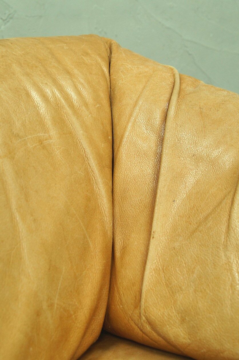 Swedish aniline leather sofa from IRE AB Skillingaryd Mobel, 1970s