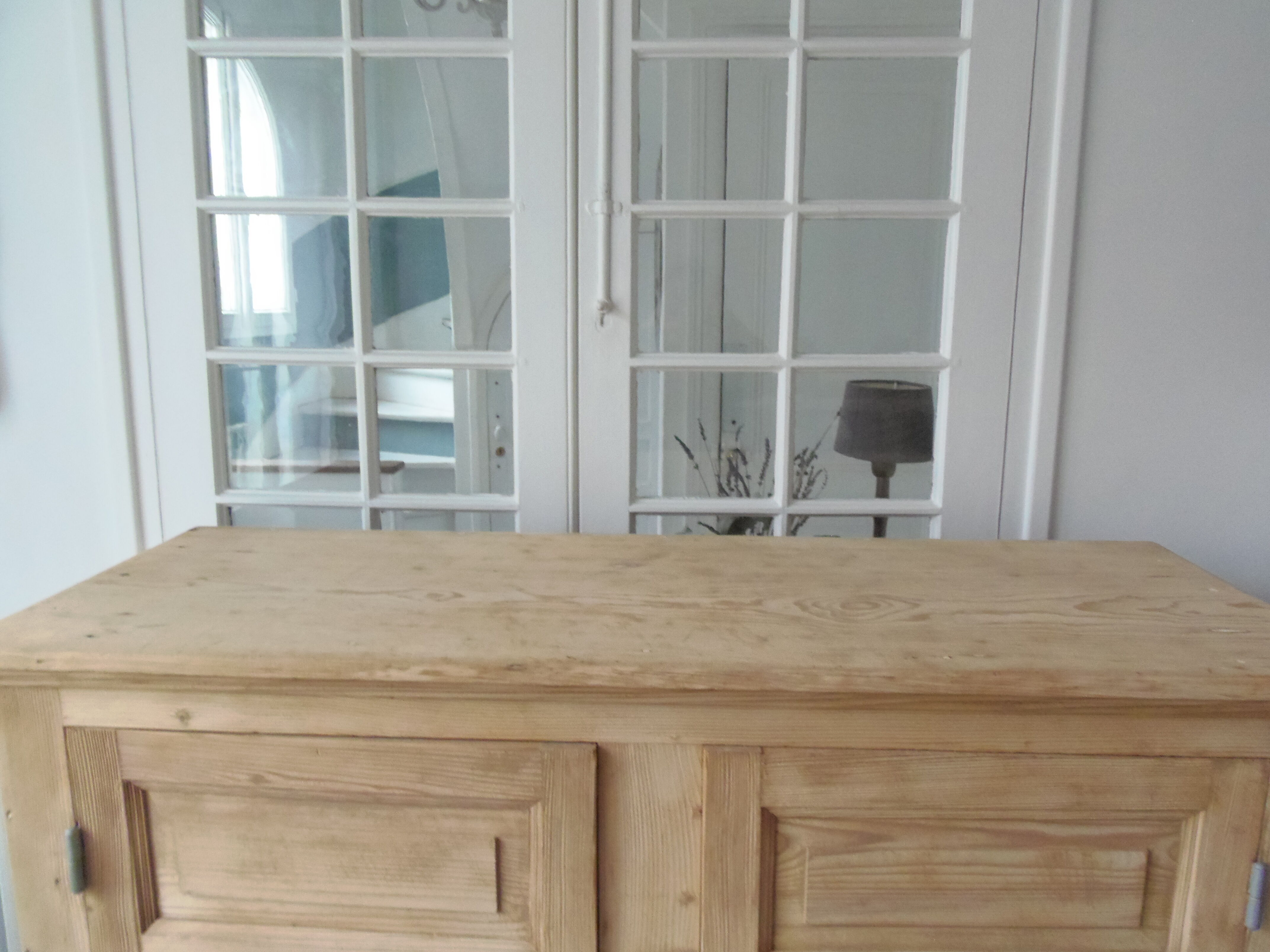 Vintage sideboard in raw pitchpin