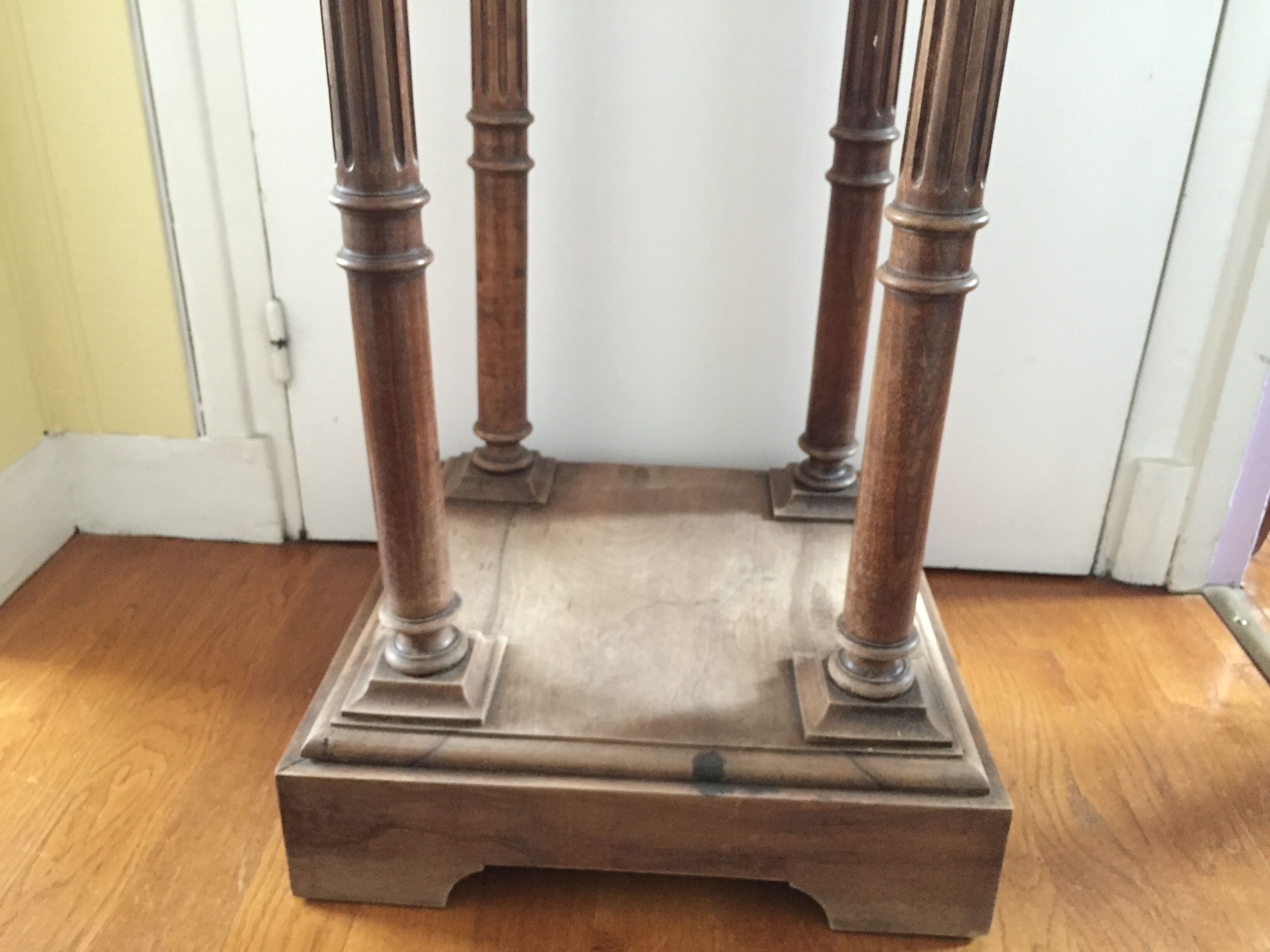 Old pedestal wooden