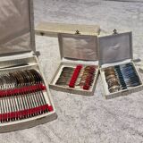 Complete service in silver-plated metal, reinforced silvering (1970s)