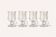 Set of 4 vintage footed tea glasses – ring handles – bistro style