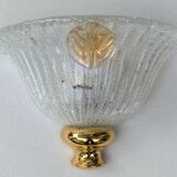 Murano Gold and Trasparent Wall Light, 1970
