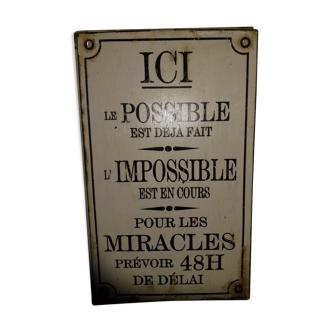 Advertising plate