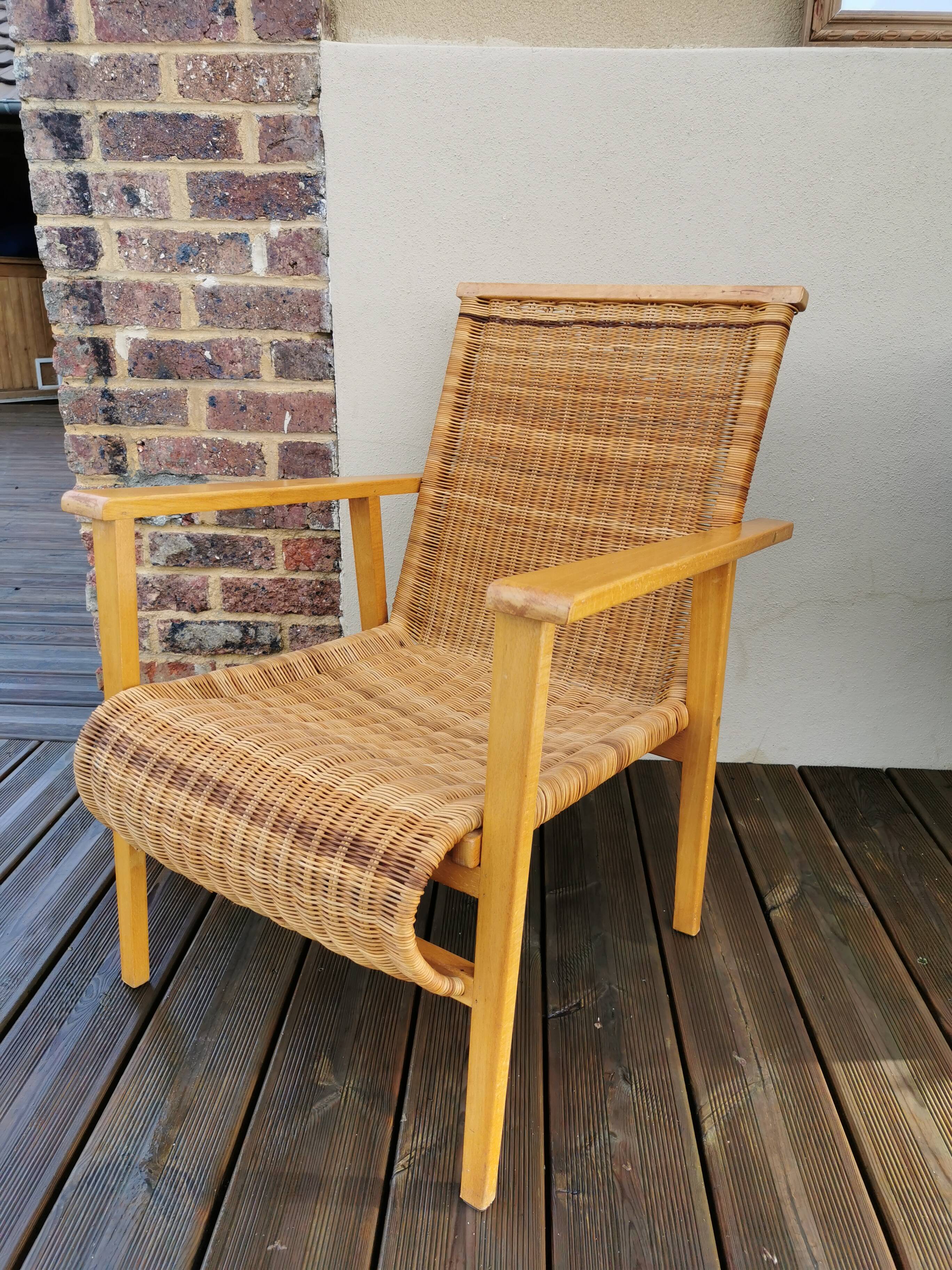 Wicker armchair