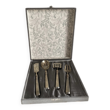 Coffret service à mignardises orfèvrerie Maison Ercuis