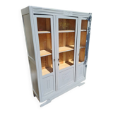 Art Deco 3-door glass bookcase