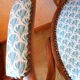 Curved wooden bench