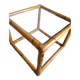 Square rattan end coffee table ep 1970