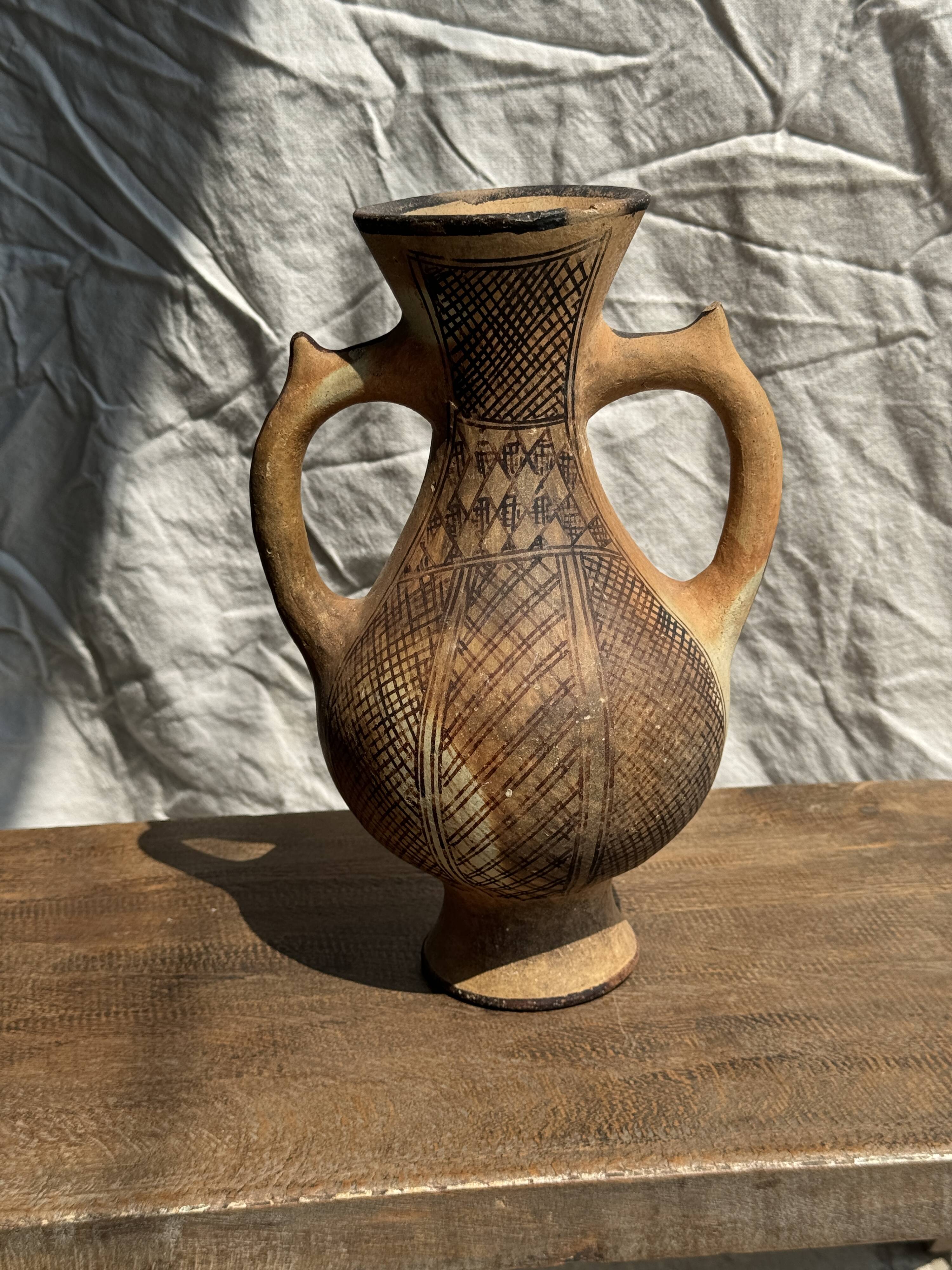 Decorative vase in the shape of an antique style amphora H27