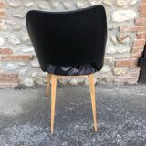 Velvet and skai chair