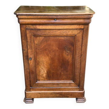 Commode vintage Louis Philippe buffet une porte en noyer du XIXème