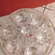 Service 1 carafe, 6 glasses and 1 tray in crystal.