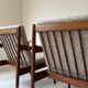 Two Vintage Danish Teak Wooden Armchairs