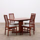 Danish set of 4 Kai Kristansen chairs and a table from Korup, 1960 Denmark.