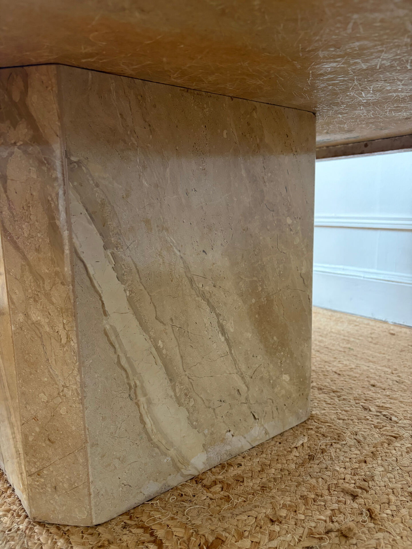 Vintage travertine coffee table