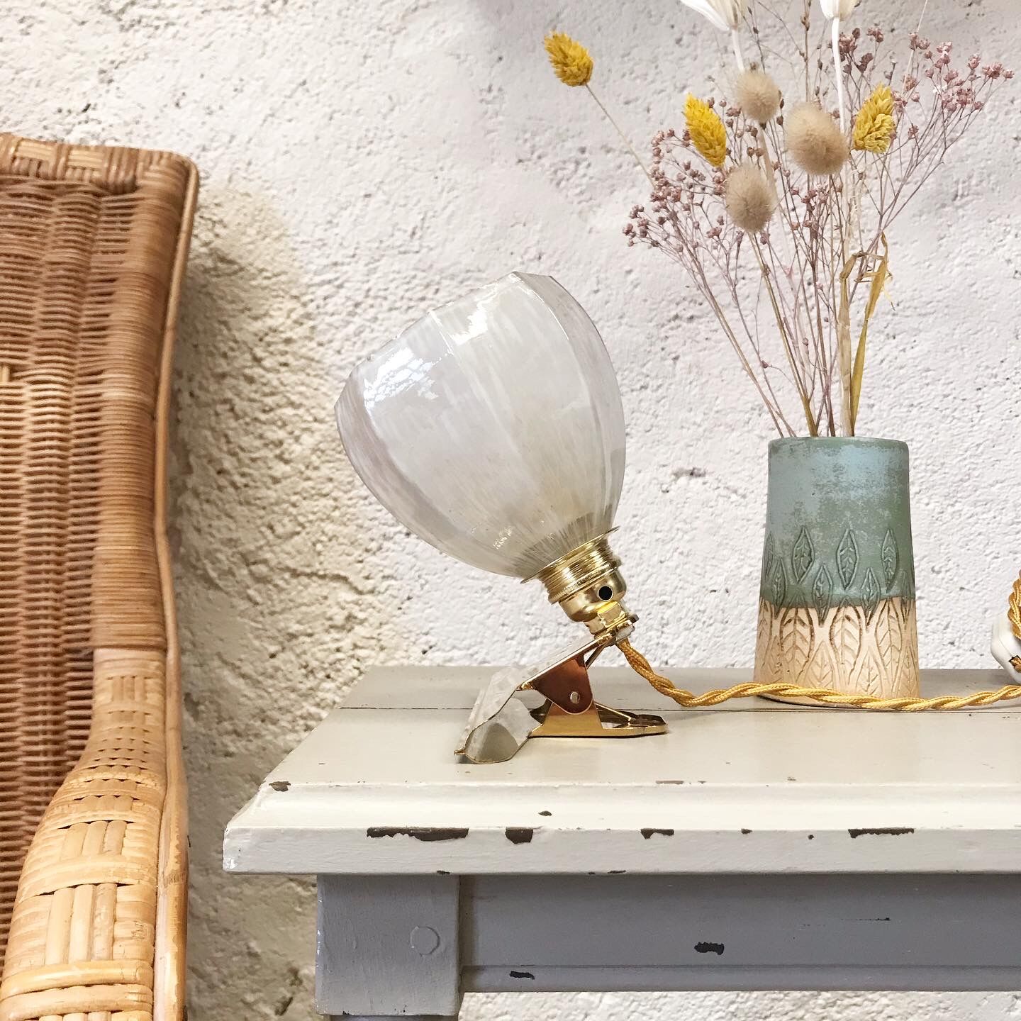 Clichy glass clamp lamp