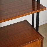 Vintage Italian bookcase in wood and metal, 1960