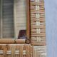 Antique rattan and bamboo mirror