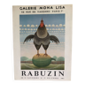 Affiche Rabuzin Galerie Mona Lisa Paris 1963