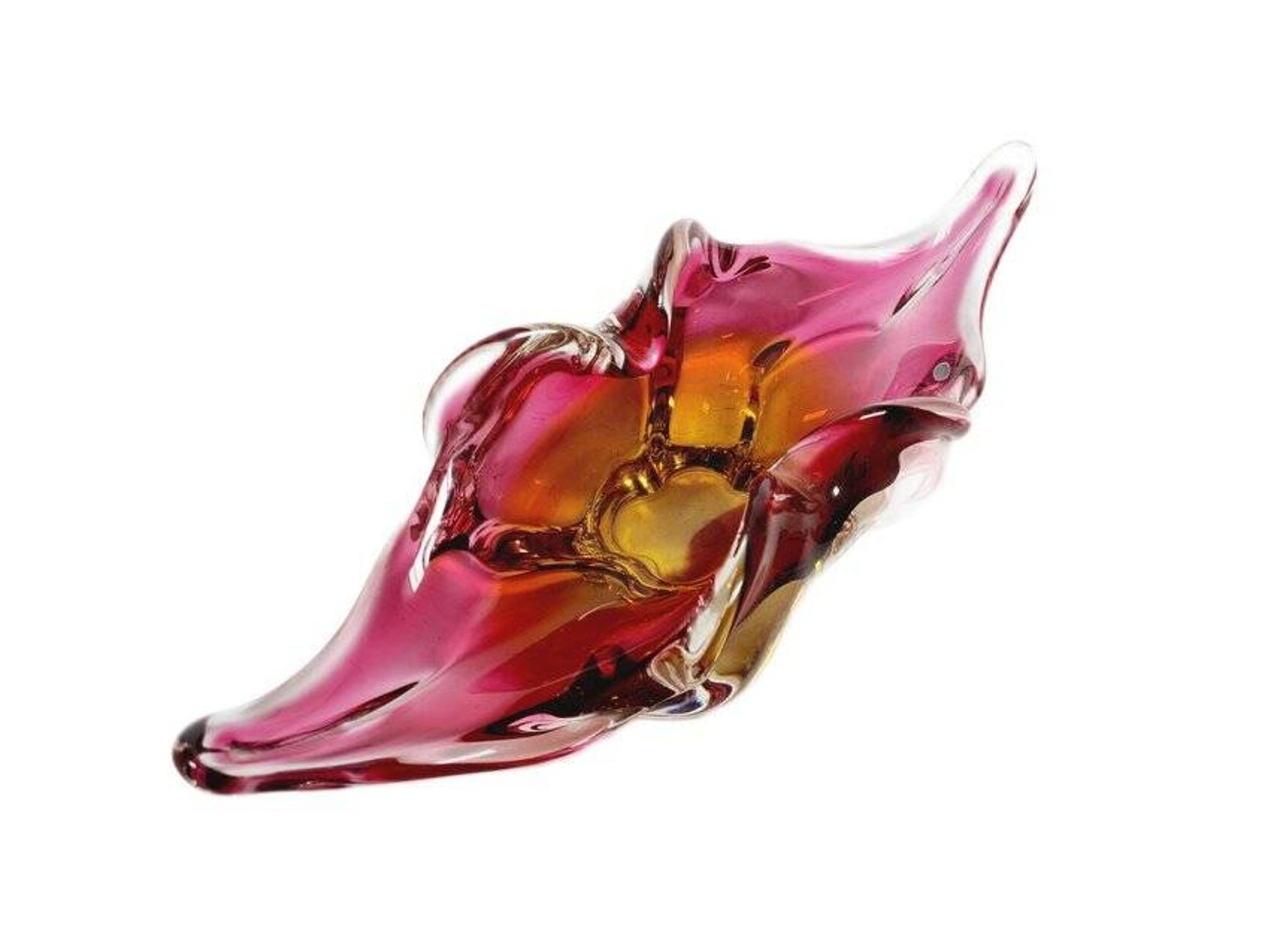 Decorative bowl by J. Hospodka for Chribska Glassworks, Czechoslovakia, 1960s
