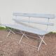 Folding garden bench in iron and old wood - 1950s