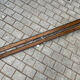 Paire de skis vintage en bois L=203 cm