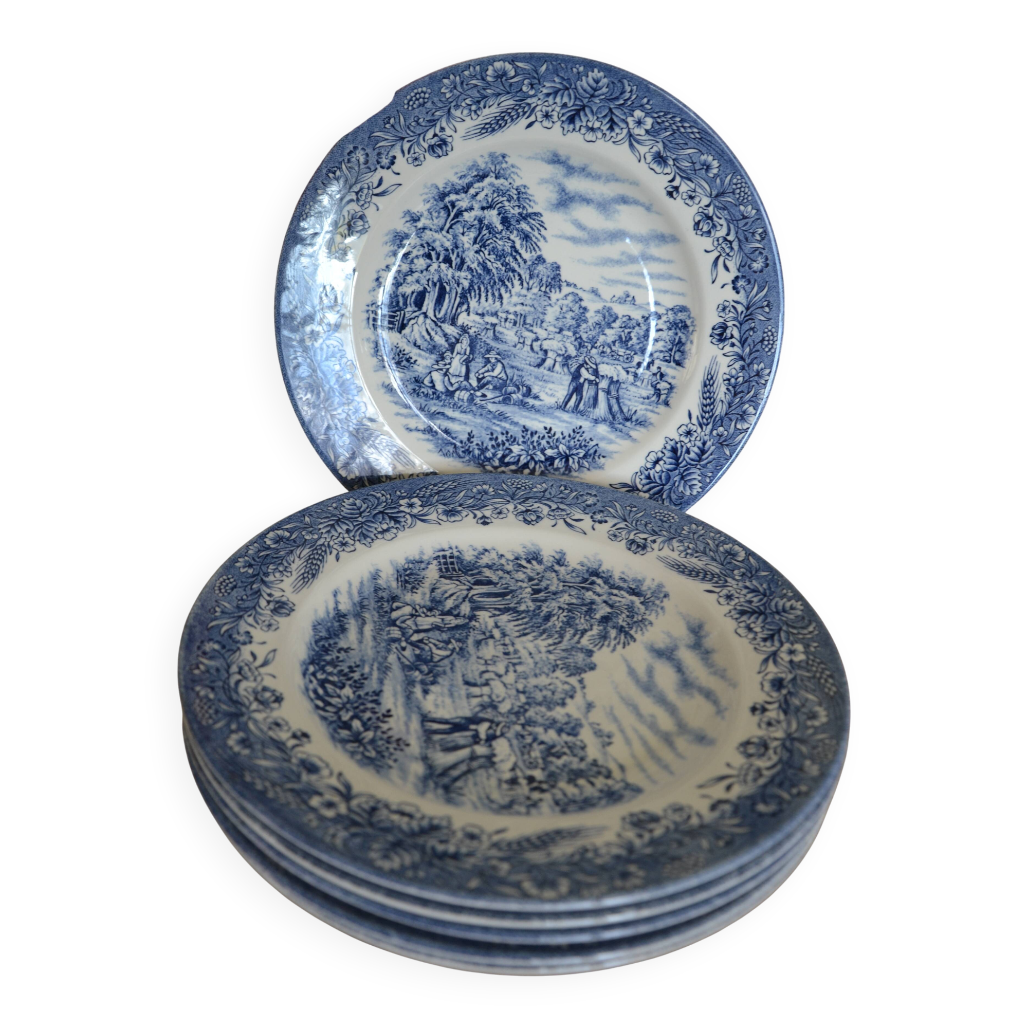 6 flat plates Churchill England