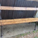Cast iron leg garden bench