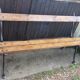 Garden bench with cast iron legs