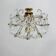 Lampe de plafond en cristal en forme de fleur des années 1970.