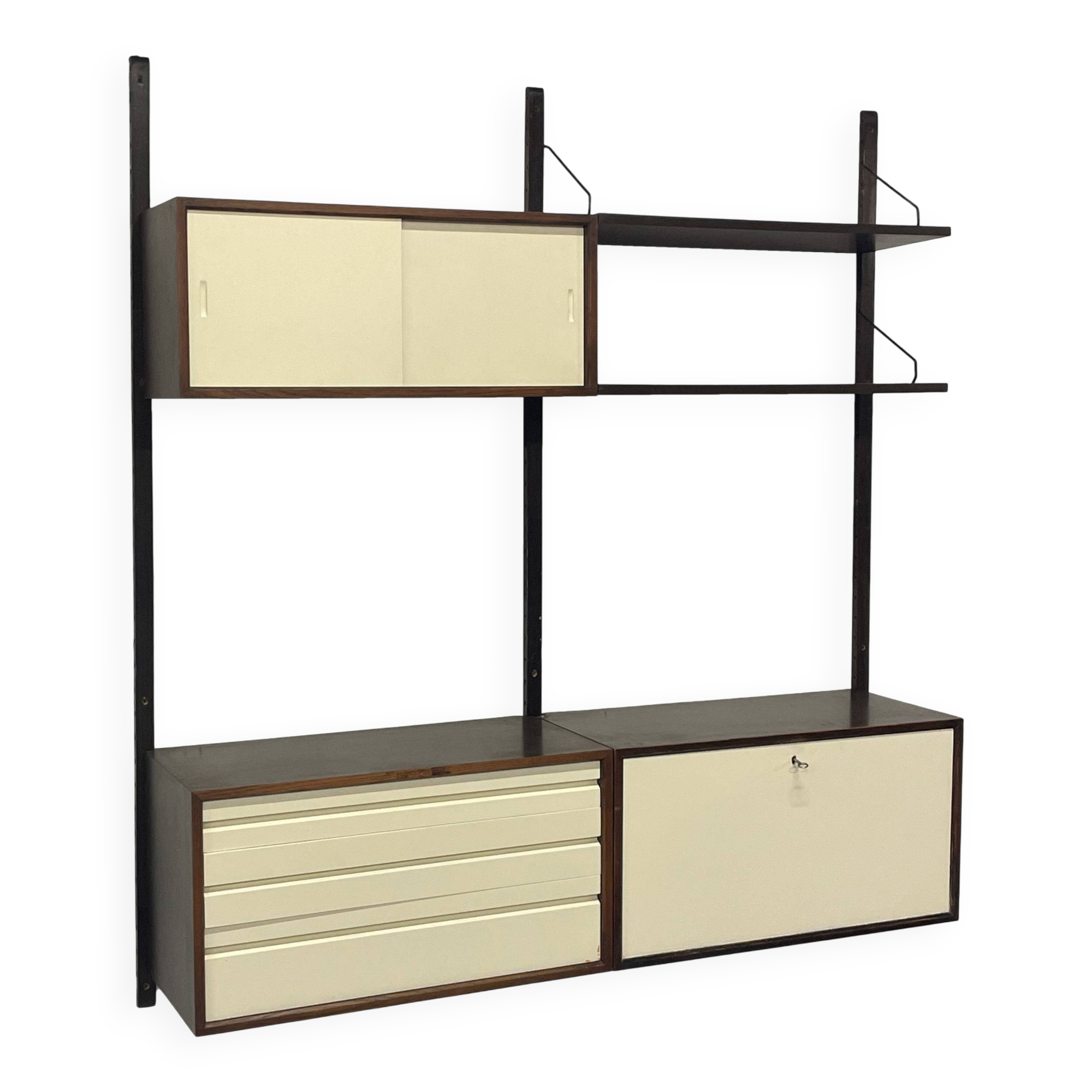 Vintage Poul Cadovius Royal System Wandsysteem Wenge