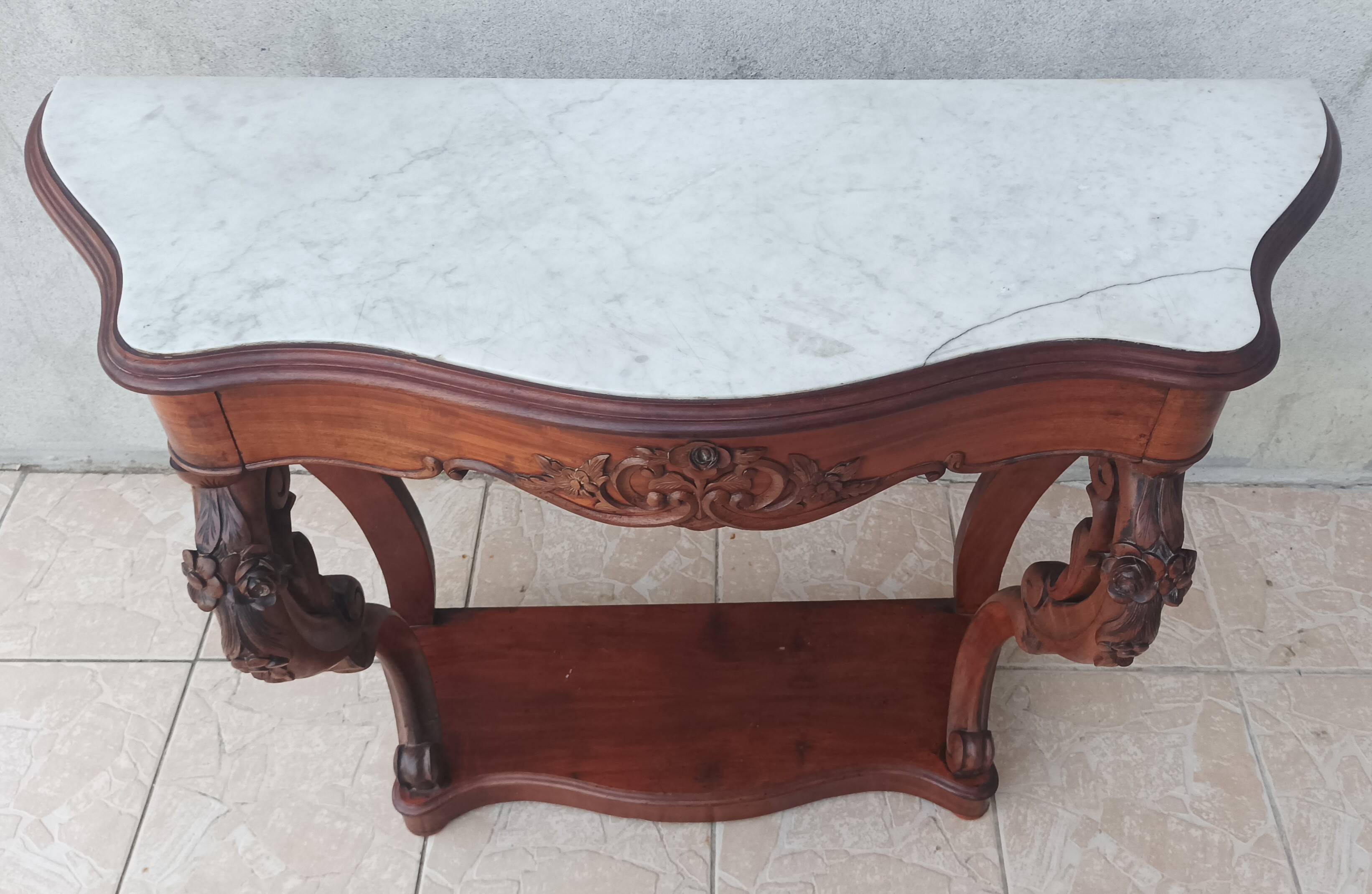 Napoleon III mahogany console