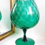 Vase verre Empoli vert anglais