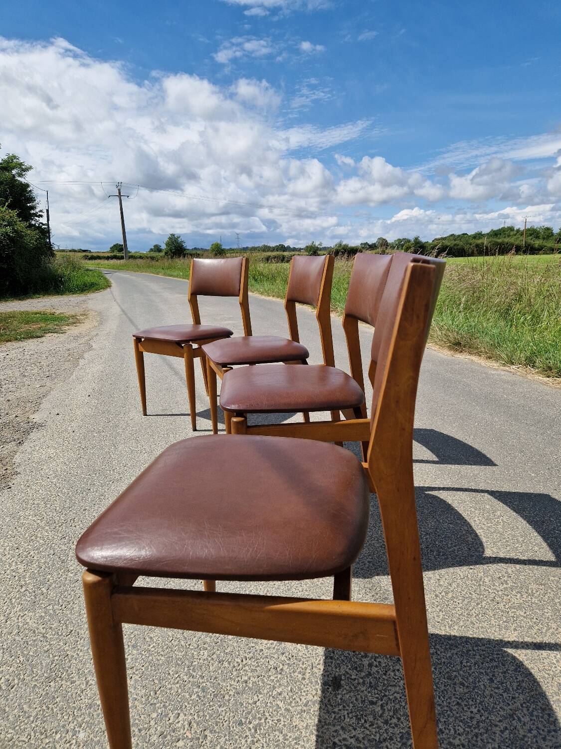 Set of 4 vintage Scandinavian chairs
