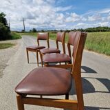 Set of 4 vintage Scandinavian chairs